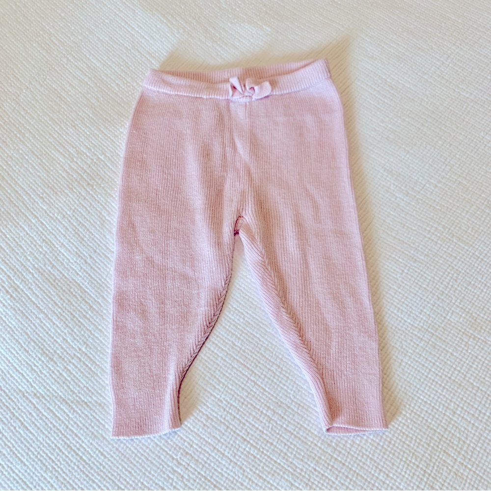 Janie and Jack | Baby Knit Sweater Pant | Soft Pink | Baby Girl Bottoms | 3-6 Mo